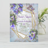 Jacaranda Blossoms Brautparty Einladung (Stehend Vorderseite)