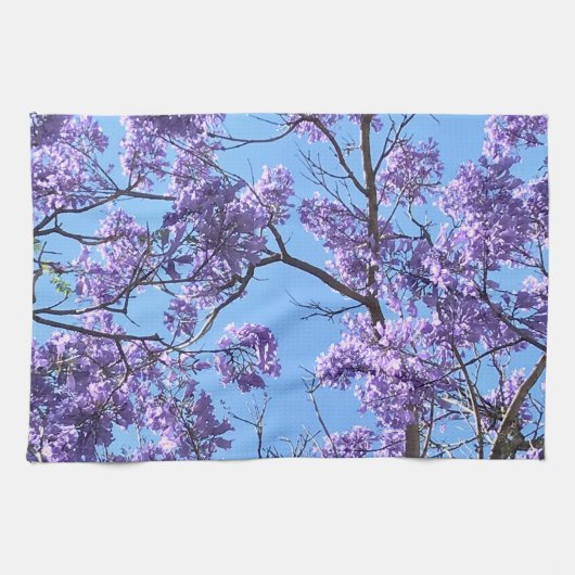 Jacaranda Blossoms Geschirrtuch (Horizontal)