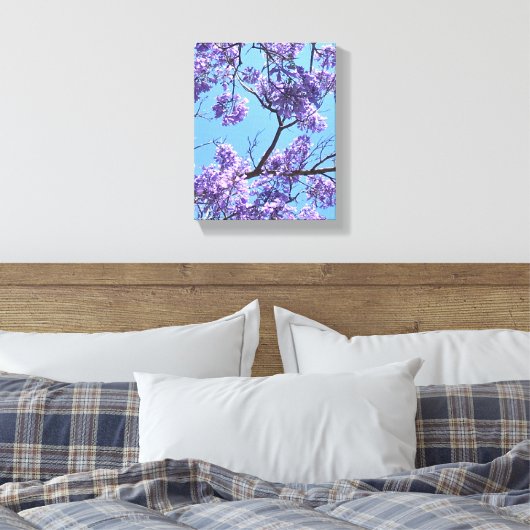 Jacaranda Blossoms Leinwanddruck (Insitu (Schlafzimmer))
