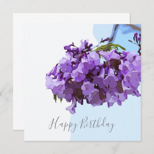 Jacaranda-Blume auf blauem Himmelshintergrund (Vorne/Hinten)