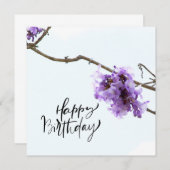 Jacaranda Blume für die Happy Birthday Card (Vorne/Hinten)
