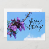Jacaranda Blume für die Happy Birthday Card Postkarte (Vorne/Hinten)