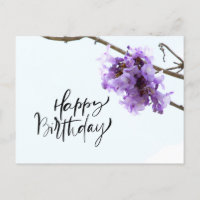 Jacaranda Blume für die Happy Birthday Card
