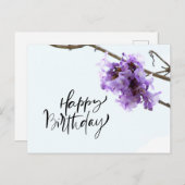 Jacaranda Blume für die Happy Birthday Card Postkarte (Vorne/Hinten)