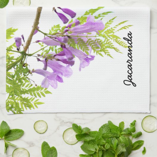 Jacaranda Blume ist lila Geschirrtuch (Gefaltet)
