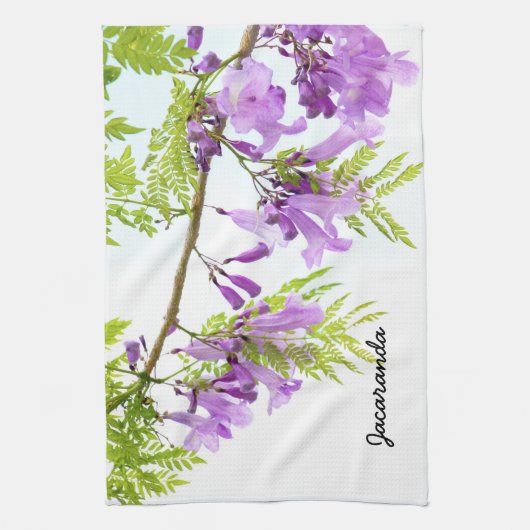 Jacaranda Blume ist lila Geschirrtuch (Vertikal)