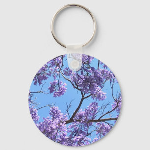 Jacaranda-Blüten Schlüsselanhänger