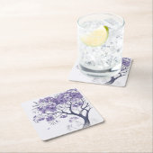 Jacaranda en flor rechteckiger pappuntersetzer (Vor Ort)