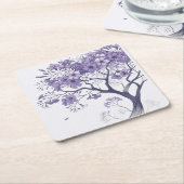 Jacaranda en flor rechteckiger pappuntersetzer (angewinkelt)