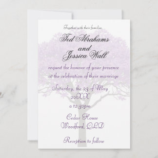 Jacaranda-Hochzeitseinladung | Elegant Lila  Einladung