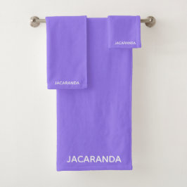 Jacaranda lila Farbname Badhandtuch Set