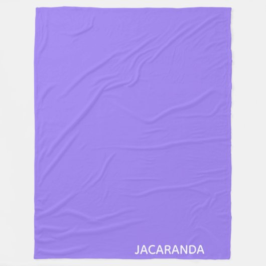 Jacaranda lila Farbname Fleecedecke (Vorderseite)