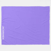 Jacaranda lila Farbname Fleecedecke (Vorderseite (Horizontal))
