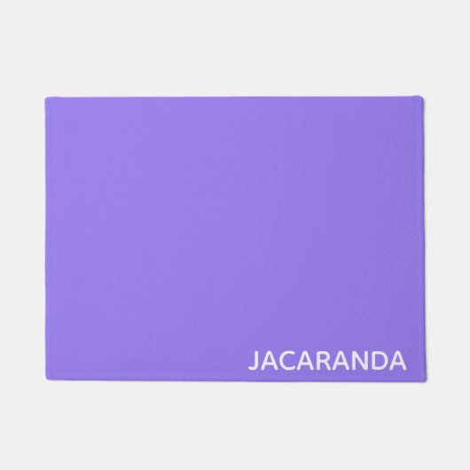 Jacaranda lila Farbname Fußmatte (Vorderseite)
