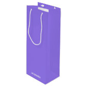 Jacaranda lila Farbname Geschenktüte Für Weinflaschen (Vorderseite Schrägansicht)