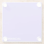 Jacaranda lila Farbname Glasuntersetzer (Rückseite)