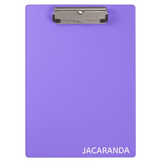 Jacaranda lila Farbname Klemmbrett (Vorderseite)