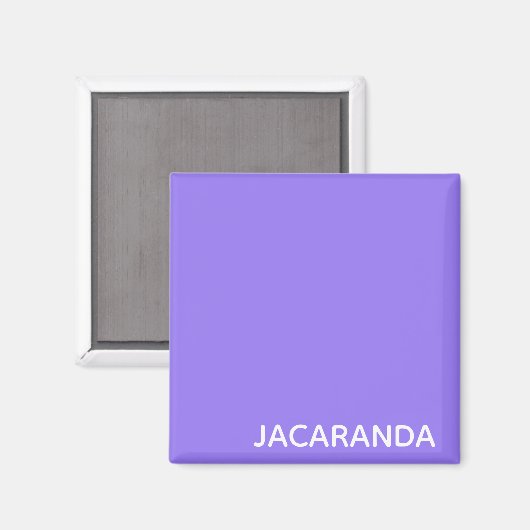 Jacaranda lila Farbname Magnet (Vorderseite/Rückseite)