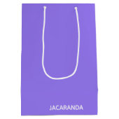 Jacaranda lila Farbname Mittlere Geschenktüte (Rückseite)