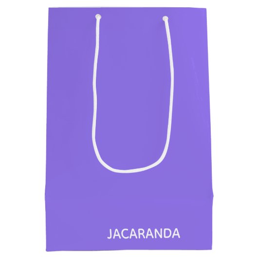 Jacaranda lila Farbname Mittlere Geschenktüte (Rückseite)