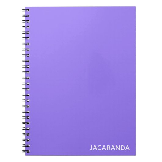 Jacaranda lila Farbname Notizblock (Vorderseite)