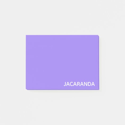 Jacaranda lila Farbname Post-it Klebezettel (Vorderseite)