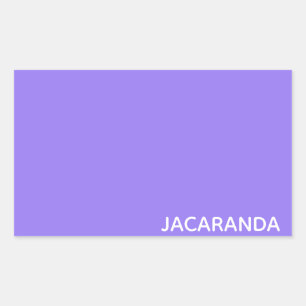 Jacaranda lila Farbname Rechteckiger Aufkleber