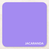 Jacaranda lila Farbname Rechteckiger Pappuntersetzer (Vorderseite)