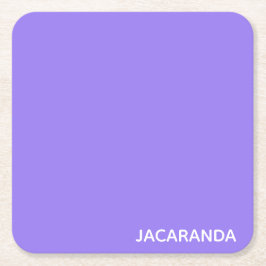 Jacaranda lila Farbname Rechteckiger Pappuntersetzer