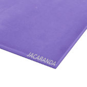 Jacaranda lila Farbname Schneidebrett (Ecke)