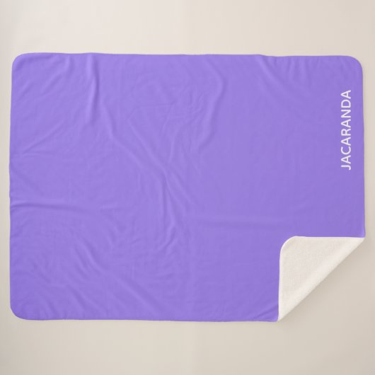 Jacaranda lila Farbname Sherpadecke (Vorderseite (Horizontal))