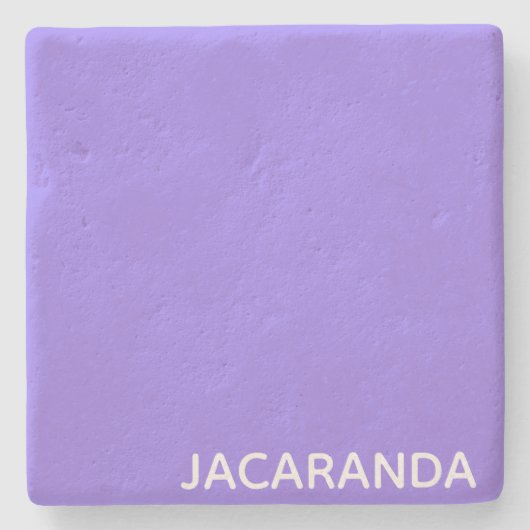 Jacaranda lila Farbname Steinuntersetzer (Vorderseite)