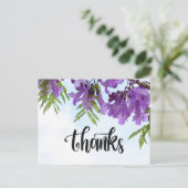 Jacaranda Purple Blumen blühen auf dem Baum Postkarte (Stehend Vorderseite)