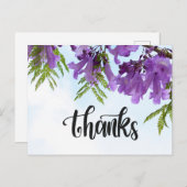 Jacaranda Purple Blumen blühen auf dem Baum Postkarte (Vorne/Hinten)