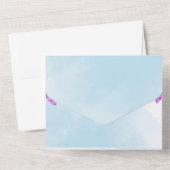 Jacaranda Sky Blue All in One Wedite Einladung (Rückseite)