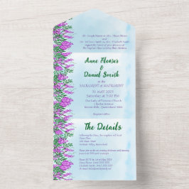 Jacaranda Sky Blue All in One Wedite Einladung
