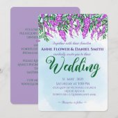 Jacaranda Sky Blue Wedding Einladung (Vorne/Hinten)