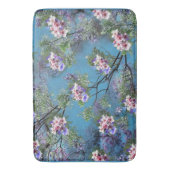 Jacaranda Spring Blooms wiederholen Muster Badematte (Vorderseite Vertikal)