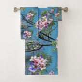 Jacaranda Spring Blooms wiederholen Muster Badhandtuch Set (Insitu)