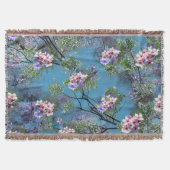 Jacaranda Spring Blooms wiederholen Muster Decke (Vorderseite)