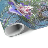 Jacaranda Spring Blooms wiederholen Muster Geschenkpapier (Rolleneckpunkt)