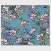 Jacaranda Spring Blooms wiederholen Muster Geschenkpapier (Flach)