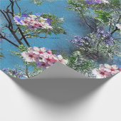 Jacaranda Spring Blooms wiederholen Muster Geschenkpapier (Ecke)