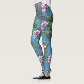 Jacaranda Spring Blooms wiederholen Muster Leggings (Links)