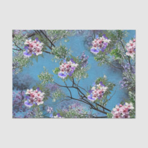Jacaranda Spring Blooms Wiederholen Patterns Clutc Seidenpapier