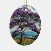 Jacaranda-Strand-Bretterbude Keramik Ornament (Rechts)
