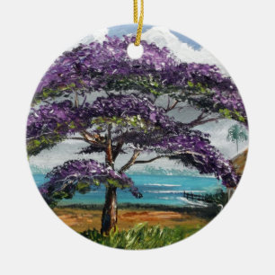 Jacaranda-Strand-Bretterbude Keramik Ornament