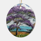 Jacaranda-Strand-Bretterbude Keramik Ornament (Links)