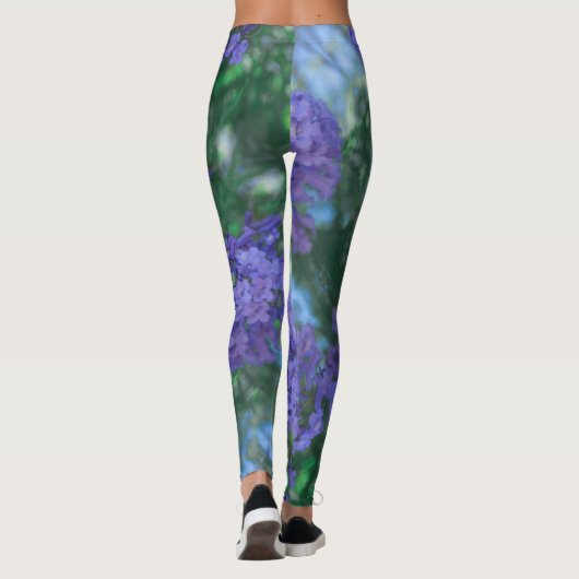 Jacaranda Tree Blume Pastellfarben Leggings (Rückseite)