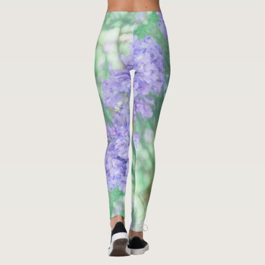Jacaranda Tree Blume Pastellfarben Leggings (Rückseite)